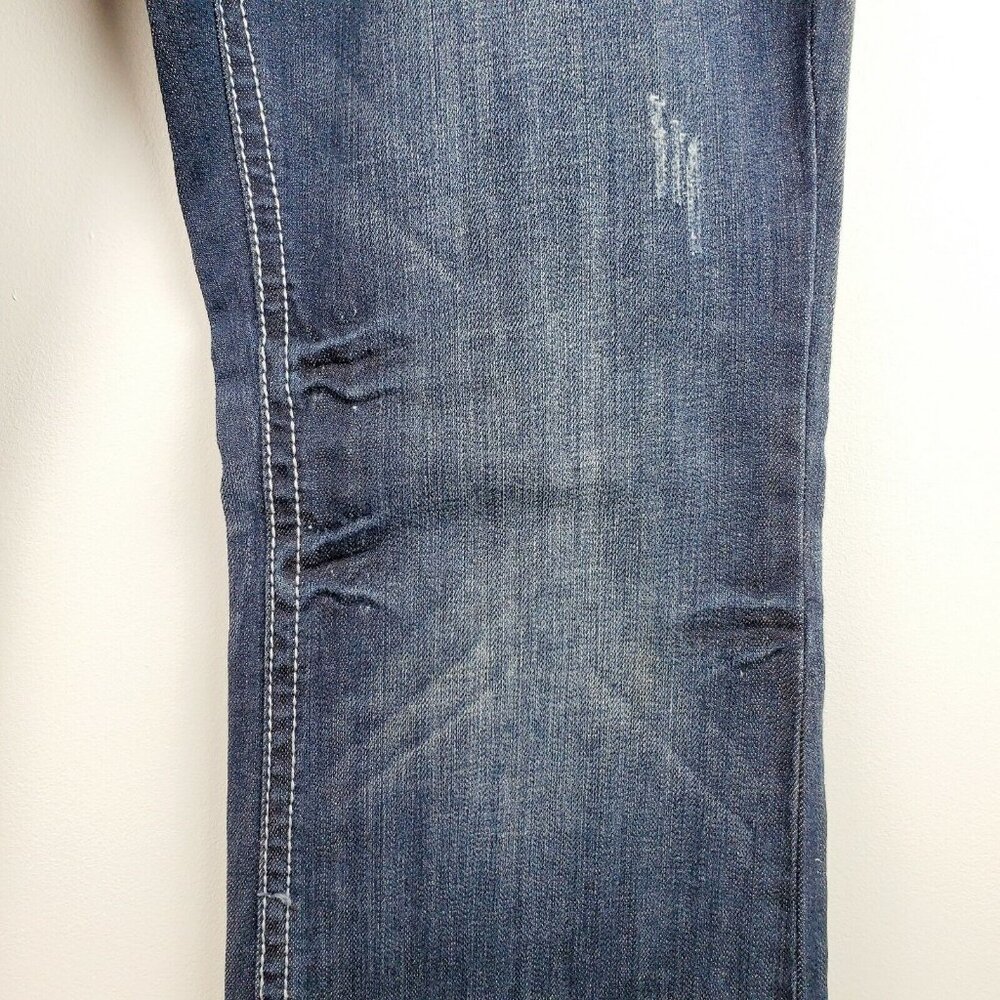 Grace in LA Women Bootcut Jeans Mid Rise Bold Cross Stretch Med Blue 30/34 NWT - Picture 8 of 10
